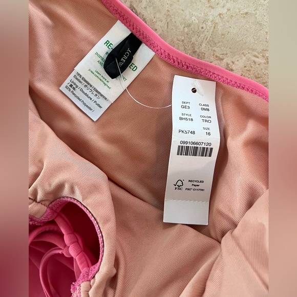 Jcrew pink one piece swimsuit size 16 - Picture 4 of 7